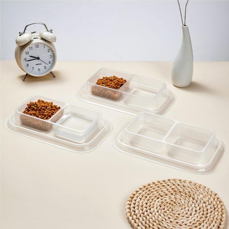 Tazones para mascotas MEYAGO 50 piezas desechables de doble plato