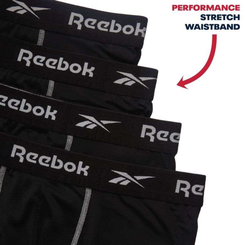 Calzoncillos tipo bóxer Reebok pack de 4 entrepierna 15 cm
