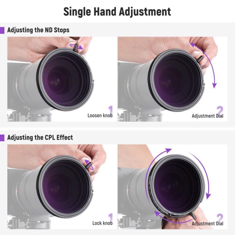 Filtro NEEWER 82 mm ND3‑64 y CPL 2 en 1
