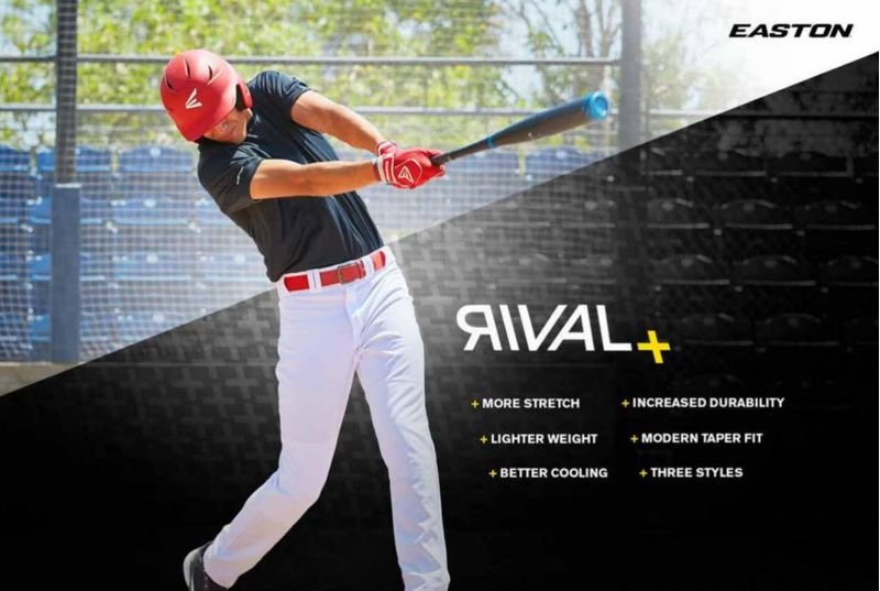 Pantalón de béisbol Easton RIVAL+ blanco/azul marino talla grande