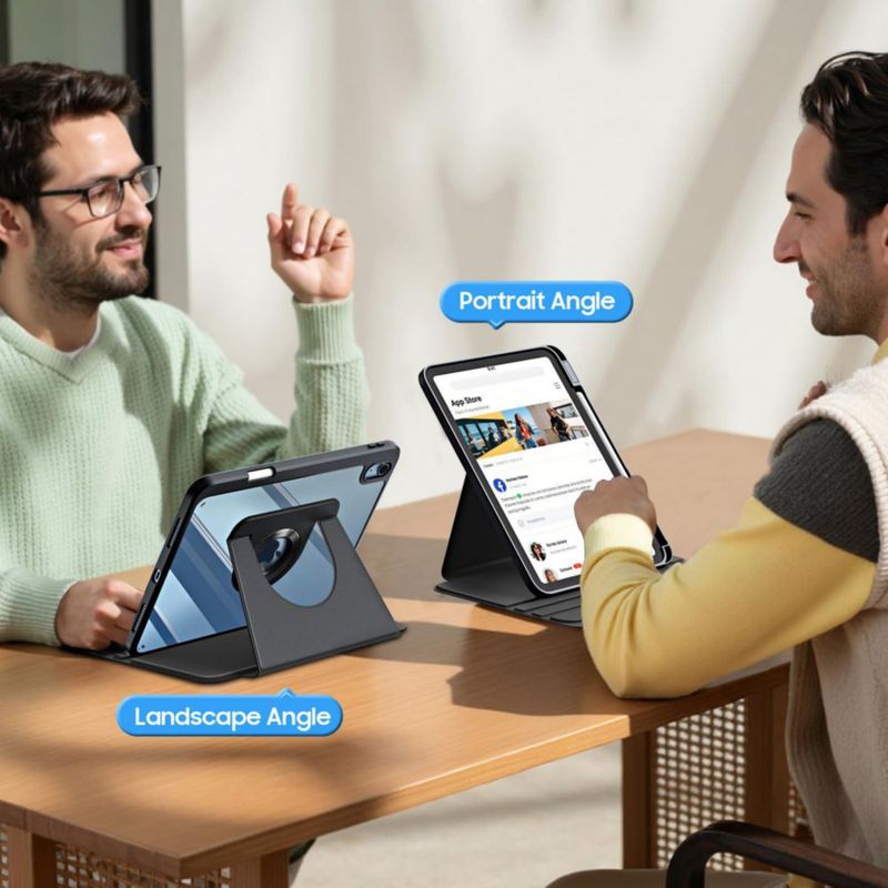 FINTIE Funda Giratoria para iPad 11"/10.9" con Soporte para Apple Pencil