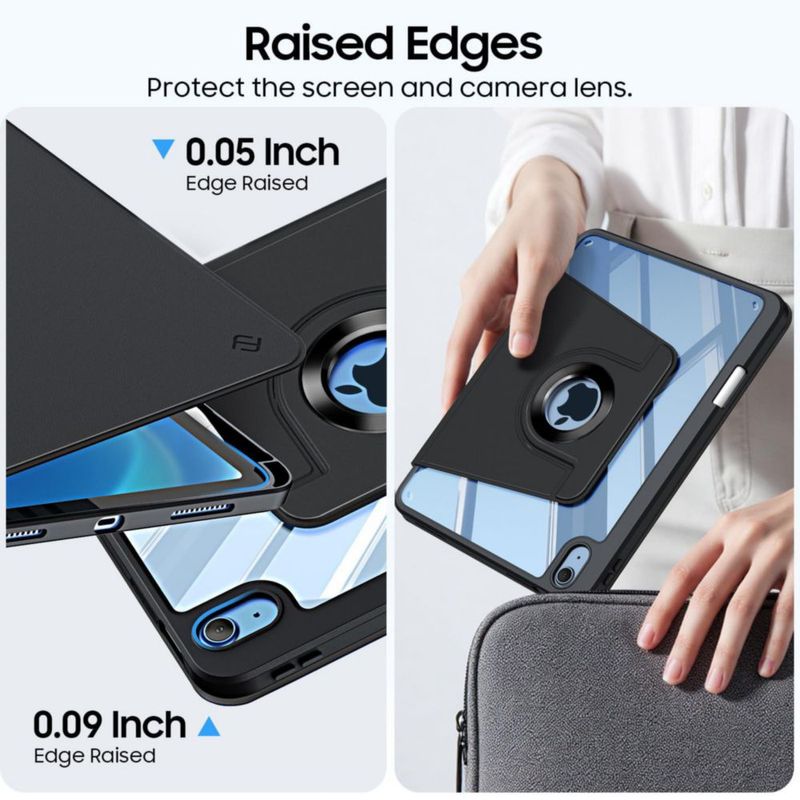FINTIE Funda Giratoria para iPad 11"/10.9" con Soporte para Apple Pencil