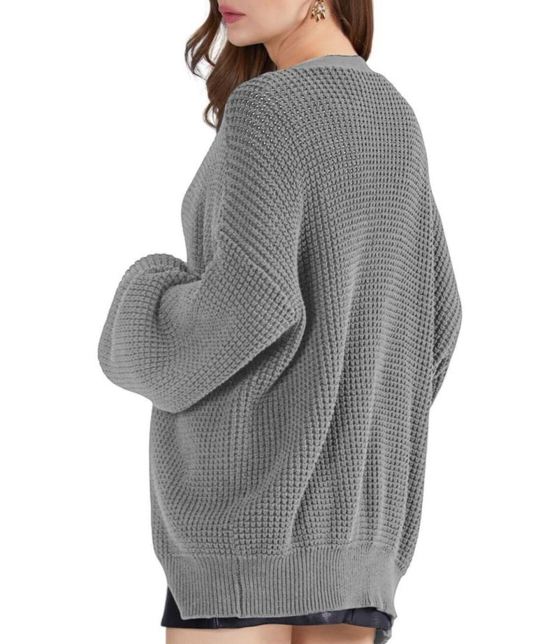 Suéter QUALFORT Cárdigan Oversize de Algodón