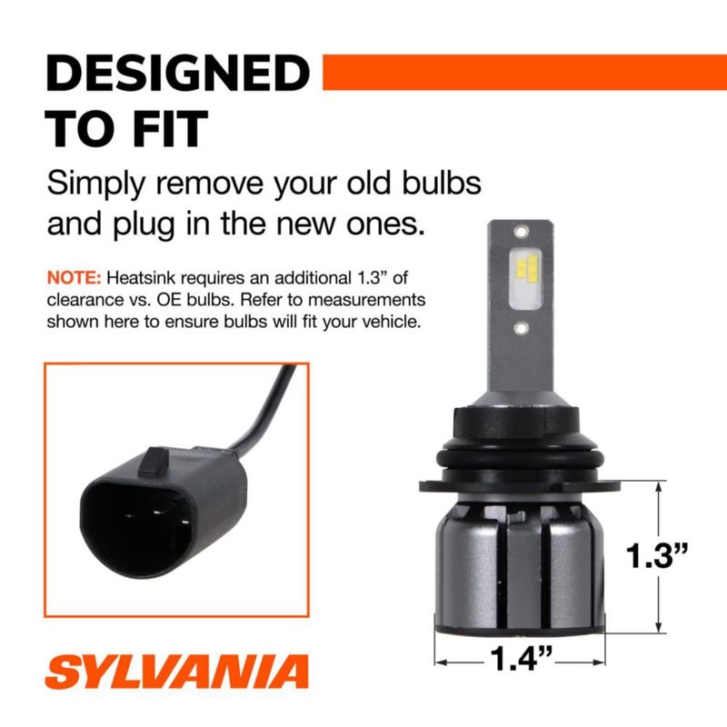 Bombilla LED SYLVANIA 9007 6000K Luz Fría paquete de 2