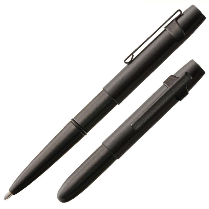 Bolígrafo Fisher X-Mark negro mate compacto con tapa plana