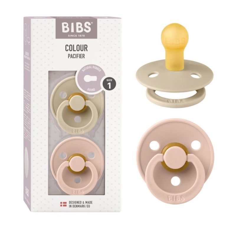 Chupetes Bibs Color Pack de 2 unidades 0+ meses Vainilla/Rosa