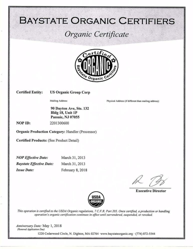 Aceite esencial de albahaca US Organic 30 ml certificado orgánico USDA