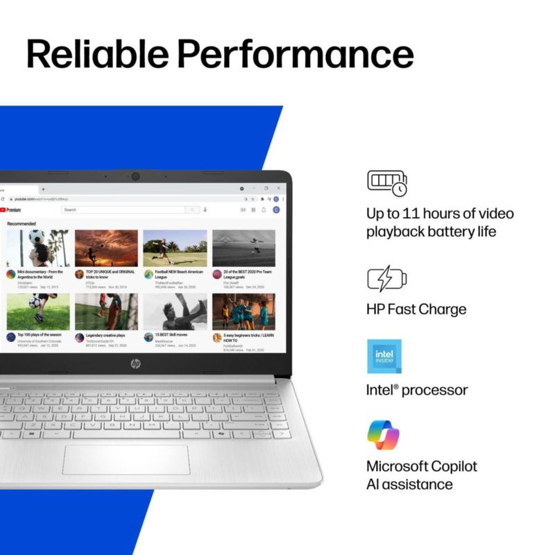 Portátil HP 14" Intel N150 128 GB+500 GB Copilot IA