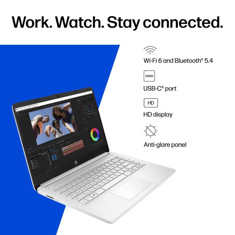 Portátil HP 14" Intel N150 128 GB+500 GB Copilot IA