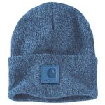 Gorro beanie Carhartt talla única azul/marrón con cuero sintético