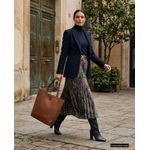 Bolso Tote TAKEASY de 37 cm Marrón de Cuero Holgado