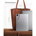 Bolso Tote TAKEASY de 37 cm Marrón de Cuero Holgado