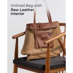 Bolso Tote TAKEASY de 37 cm Marrón de Cuero Holgado
