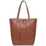 Bolso Tote TAKEASY de 37 cm Marrón de Cuero Holgado