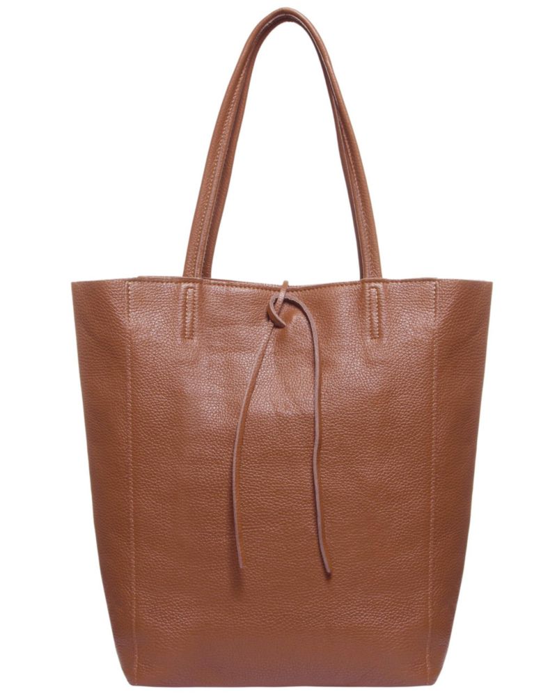 Bolso Tote TAKEASY de 37 cm Marrón de Cuero Holgado