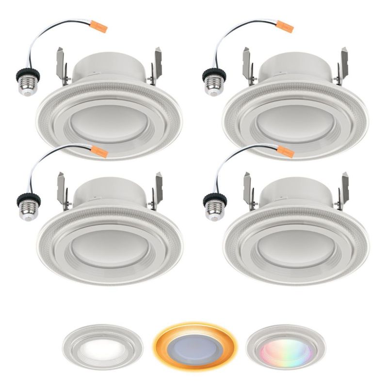 Luces LED de sustitución HALO 10 cm (paquete de 4) WiZ Pro con detección de movimiento