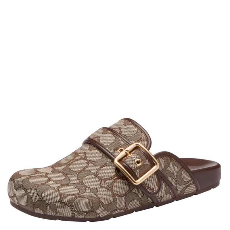 Zuecos de mujer Coach Archival Buckle Jacquard roble/arce talla 5