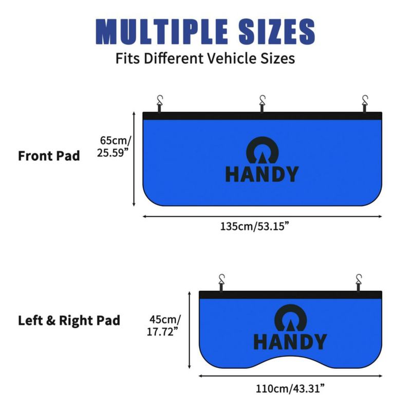 Cubiertas para guardabarros HANDY azul juego de 3 + bolsa de almacenamiento