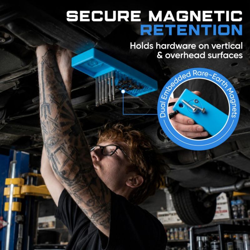 Organizador de Tornillos Boltster Magnético de Silicona Azul