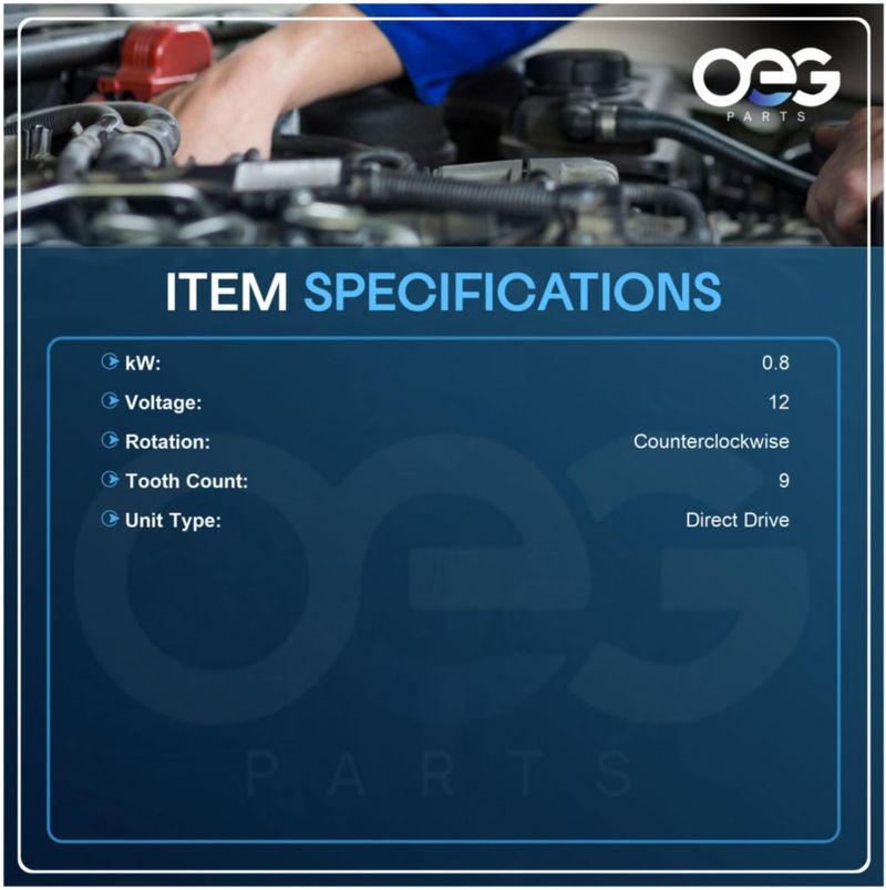 Arrancador Parts Player para VW Beetle / Porsche 914 08 kW 12 V