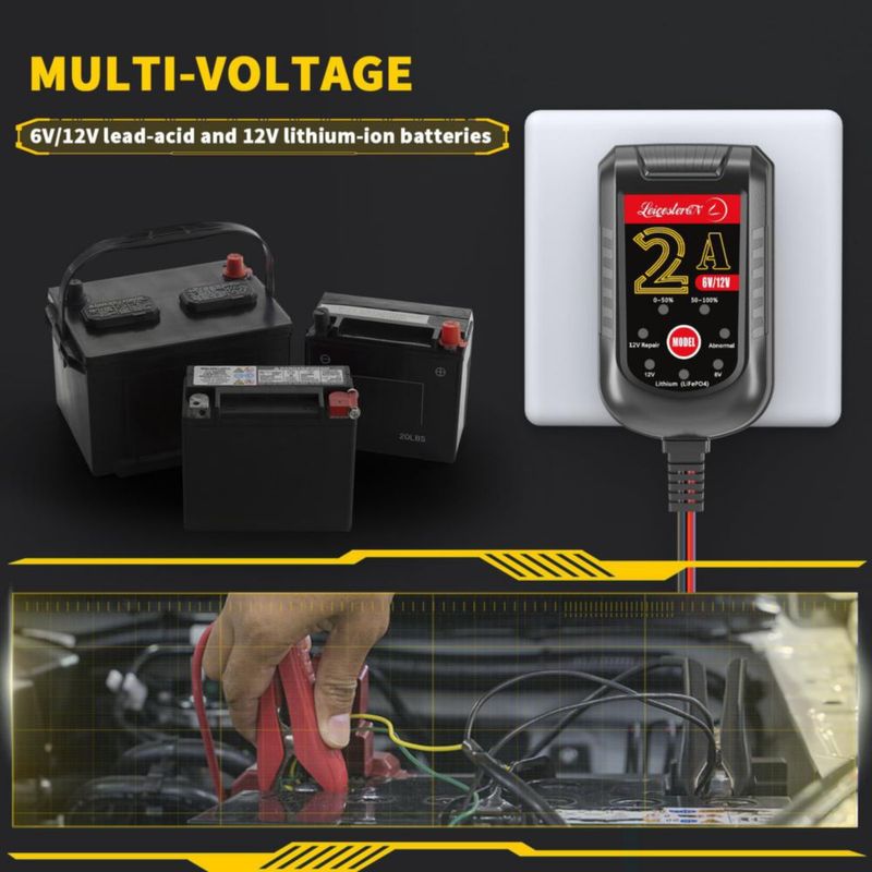 Cargador Inteligente de Flotación 2A 6V/12V LEICESTERCN