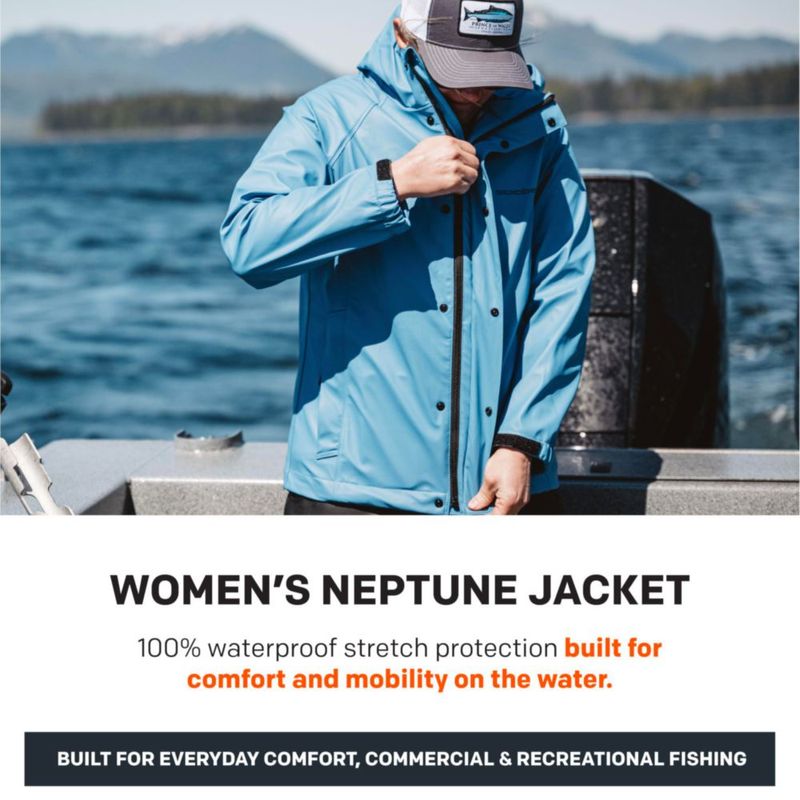 Chaqueta Grundéns Neptune para mujer gris cielo talla grande