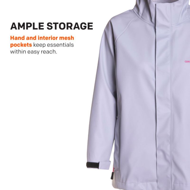 Chaqueta Grundéns Neptune para mujer gris cielo talla grande
