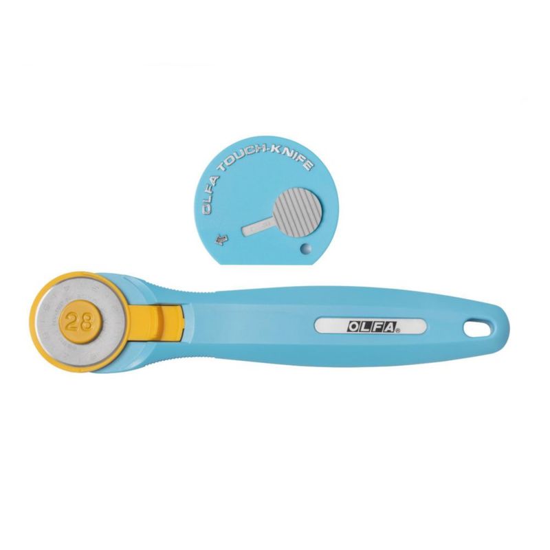Cortador Rotativo OLFA 28 mm con Cuchillo de Precisión Aqua