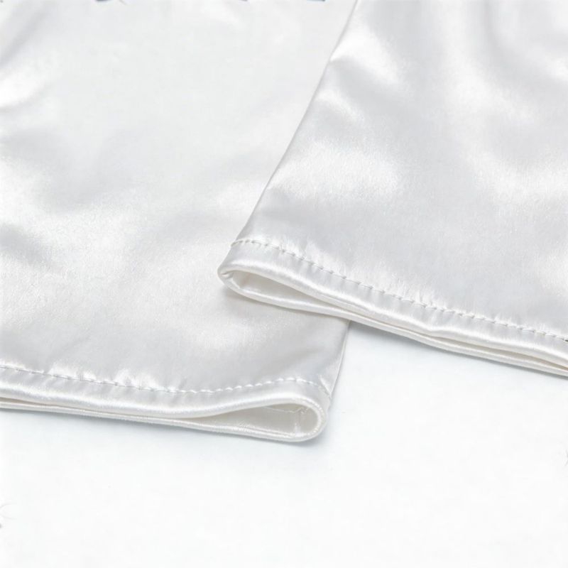 Guantes Lansian 23 cm Satín Blanco para Boda y Novia
