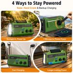 RADIO Peakeep NOAA de Emergencia con Manivela y Solar - Negro