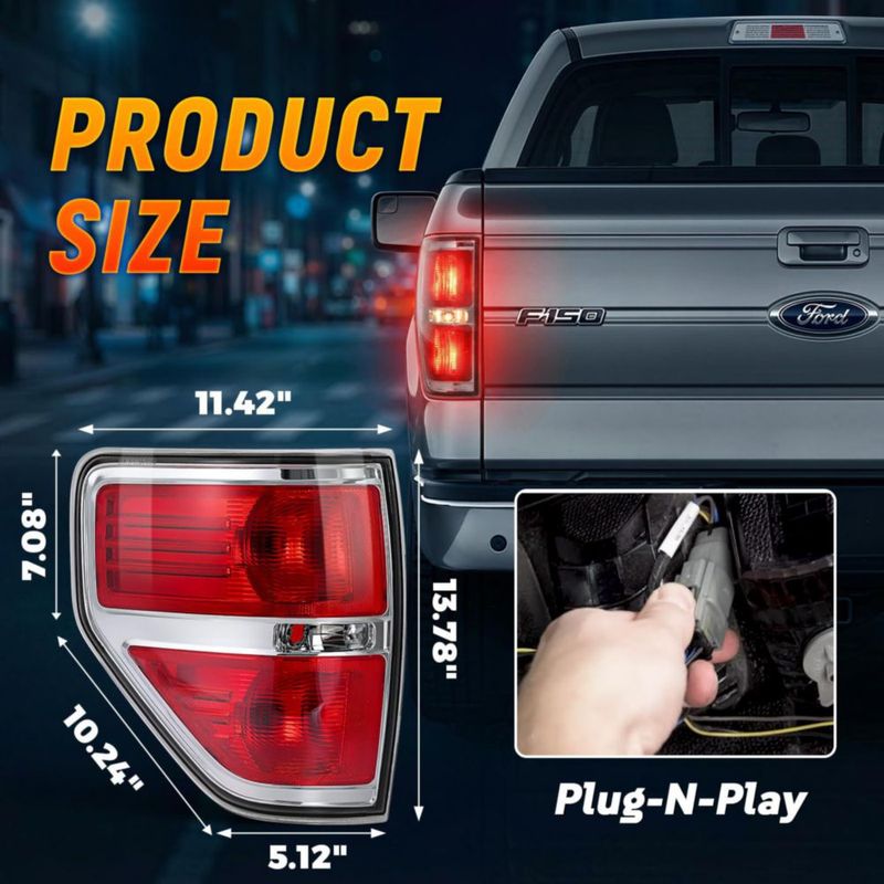 Luces traseras SHINEHOME Ford F150 2009‑2014 impermeables IP68