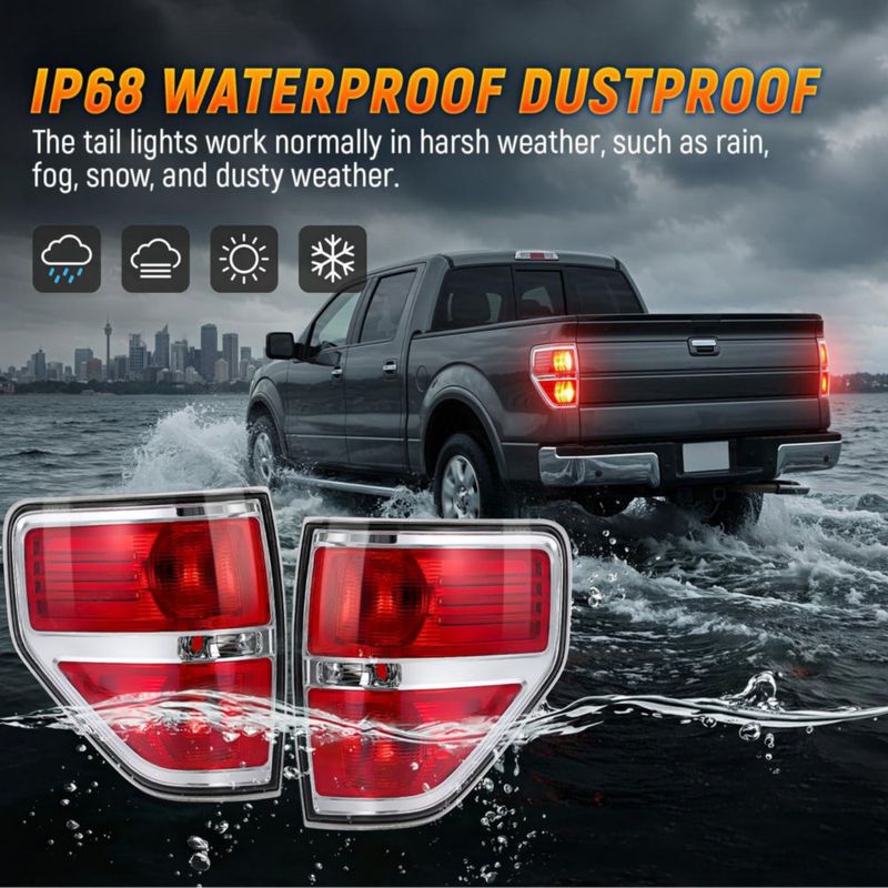 Luces traseras SHINEHOME Ford F150 2009‑2014 impermeables IP68