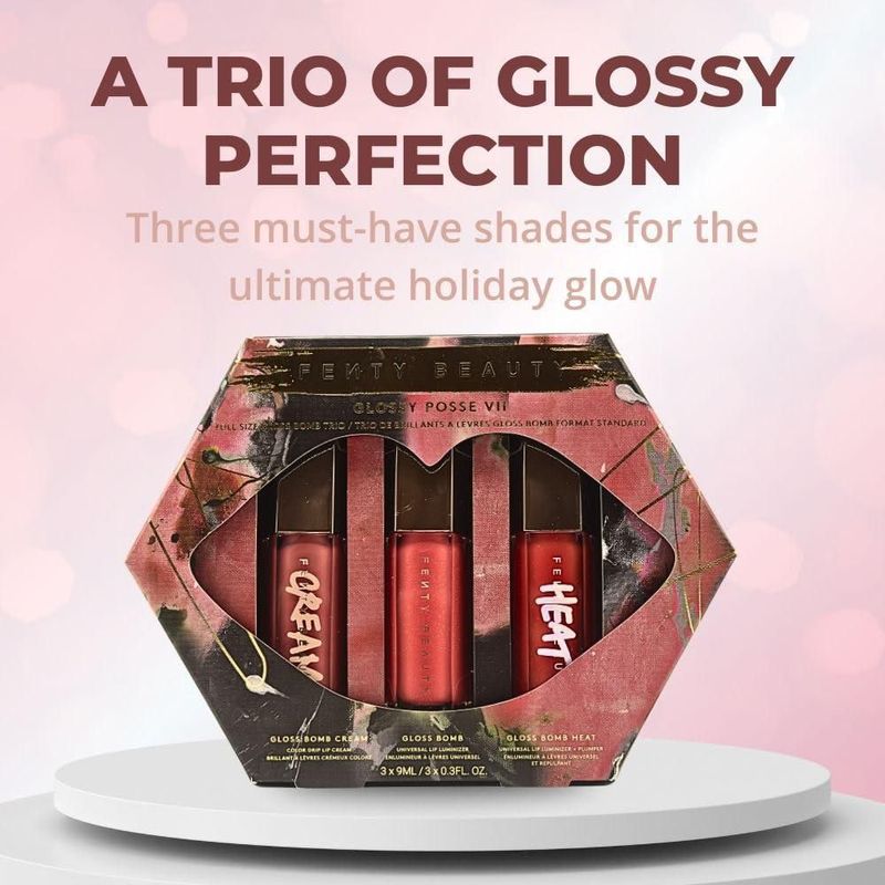 Trío Navideño Gloss Bomb de FENTY BEAUTY