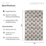 Toalla GEOMETRY 46 cm Microfibra de Secado Rápido con Diseño de Pino - 1 unidad