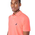 Camisa Polo Nautica de Algodón Piqué Elástico Coral Pálido Talla M