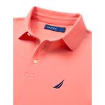 Camisa Polo Nautica de Algodón Piqué Elástico Coral Pálido Talla M