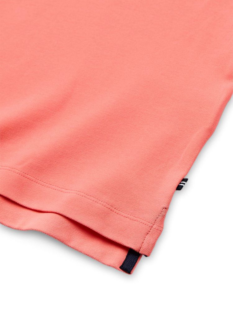 Camisa Polo Nautica de Algodón Piqué Elástico Coral Pálido Talla M