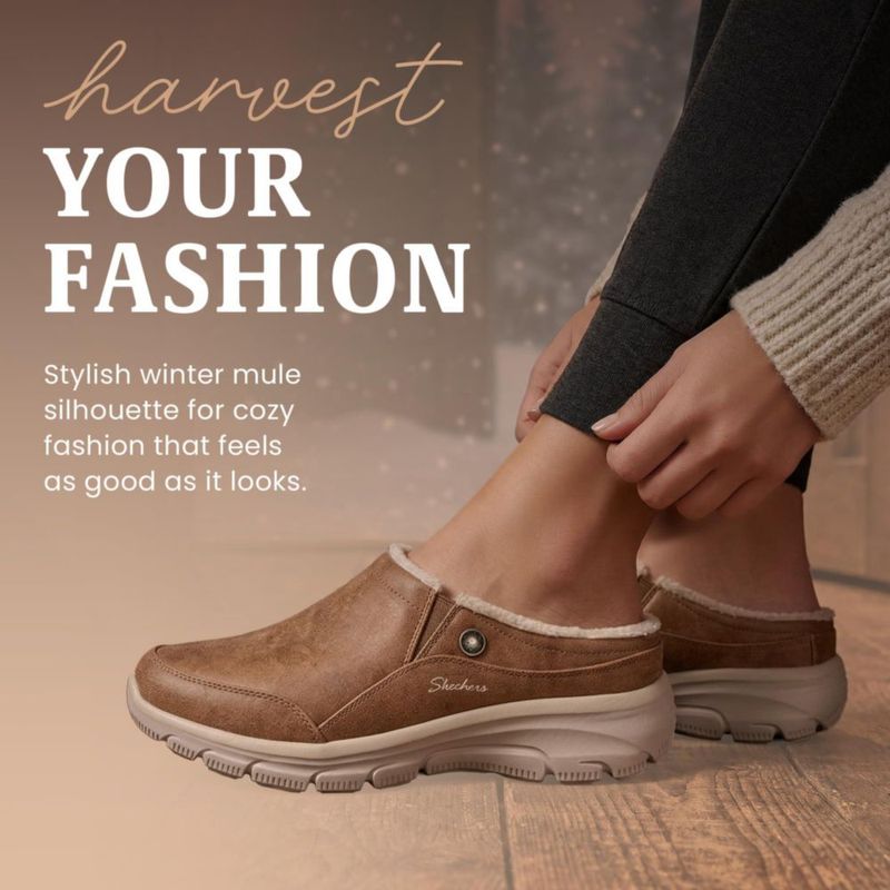 Mule Skechers Easy Going - Latte 2 (color TAN) talla 8.5M para mujer