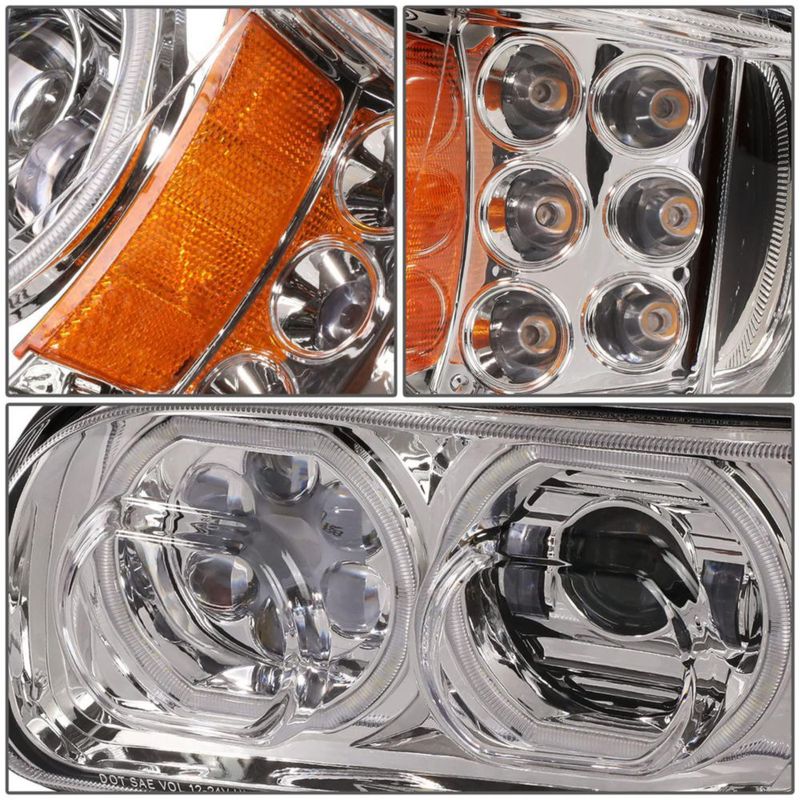 Faros LED cromo DNA MOTORING para Peterbilt 389 2008‑2022