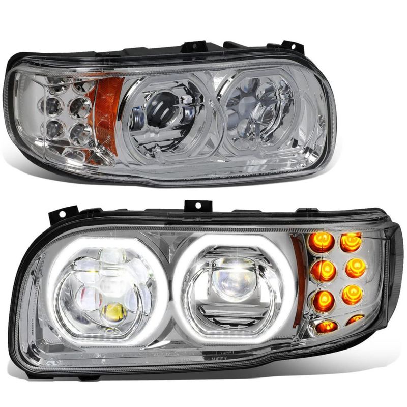 Faros LED cromo DNA MOTORING para Peterbilt 389 2008‑2022