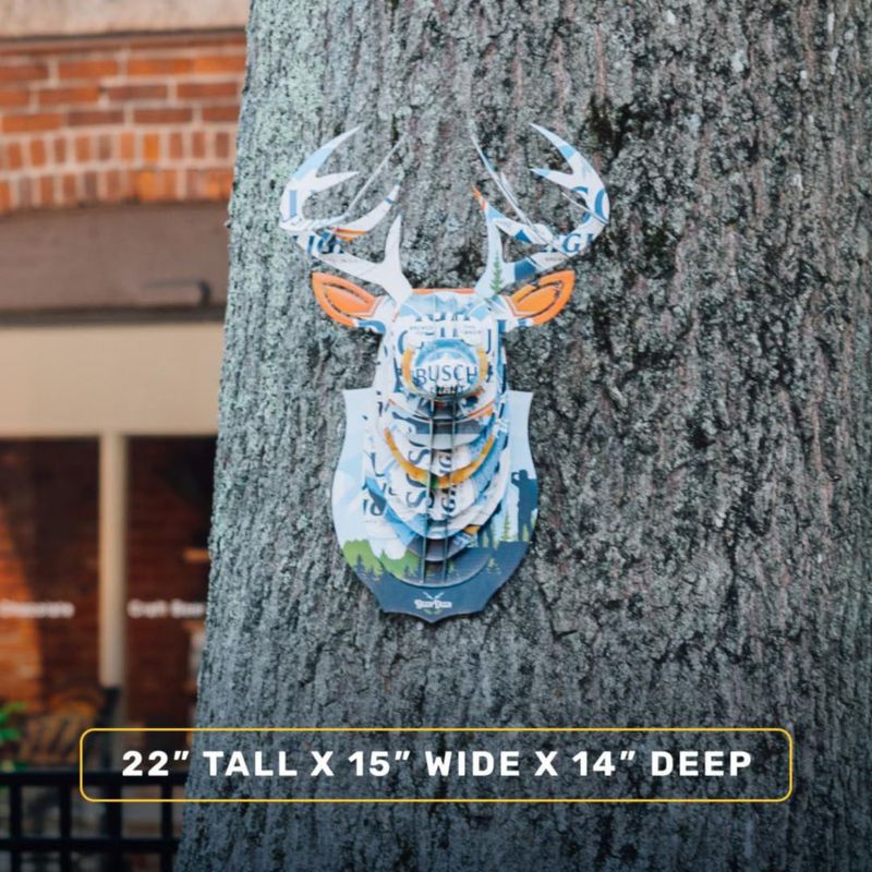 Arte de Pared BEER DEER Busch Light 3D de Cartón