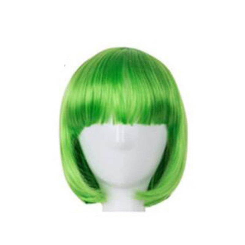 Set de 4 pelucas CiCy Bob corto colores neón para fiesta