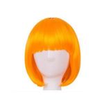 Set de 4 pelucas CiCy Bob corto colores neón para fiesta