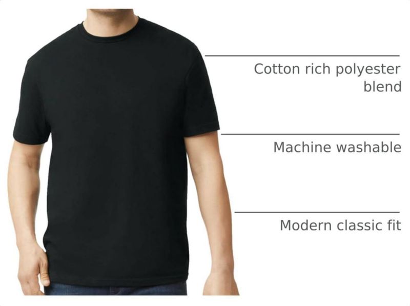 Camiseta Gildan G64000CVC Pack de 4 Mediana Negra