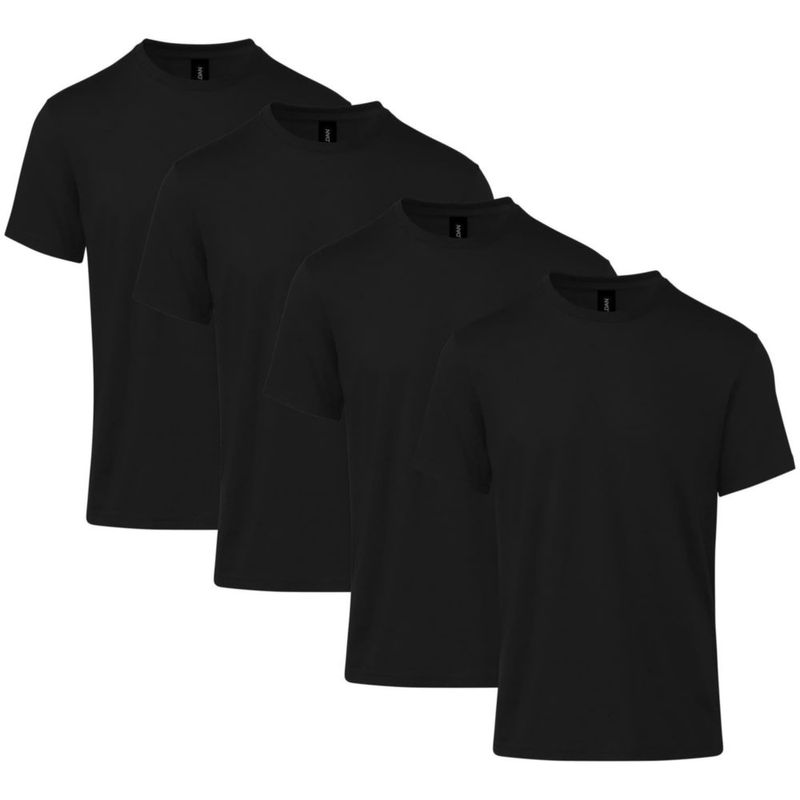 Camiseta Gildan G64000CVC Pack de 4 Mediana Negra
