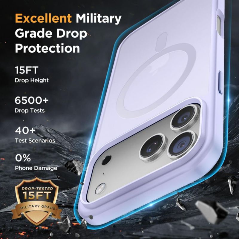 Funda Magnética Miracase para iPhone 18 Pro Max en púrpura claro