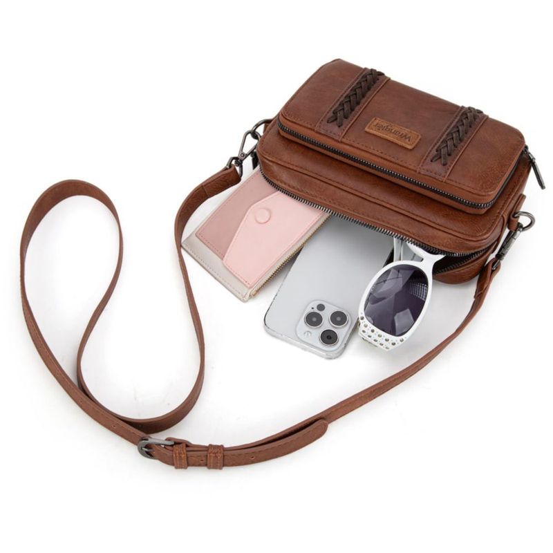 Bolso bandolera Montana West 20 cm de cuero vegano