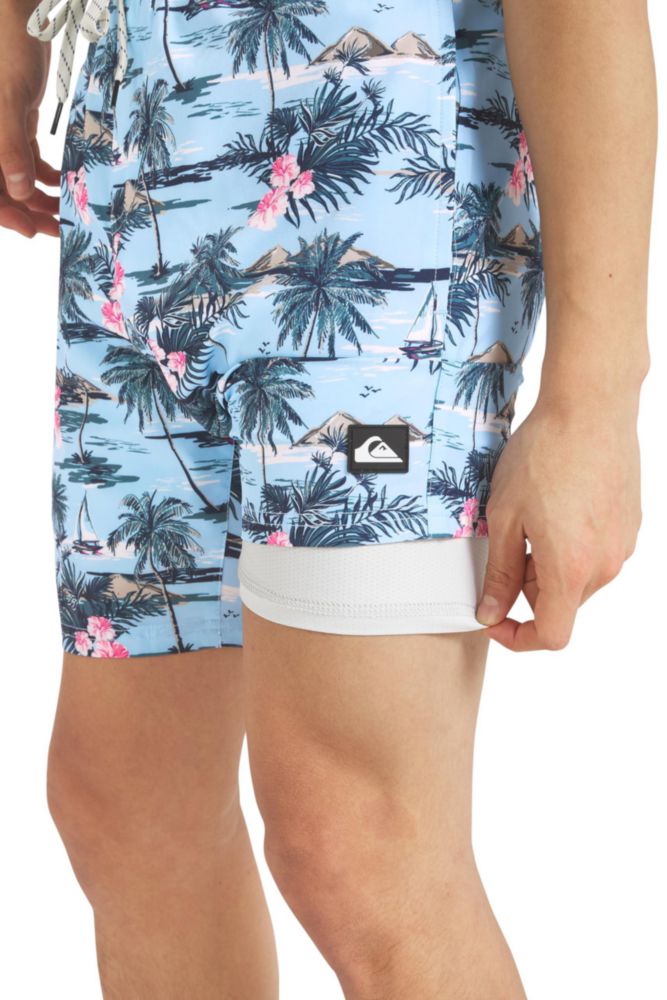 Bermudas de baño Quiksilver Grande Floral Azul Aireado
