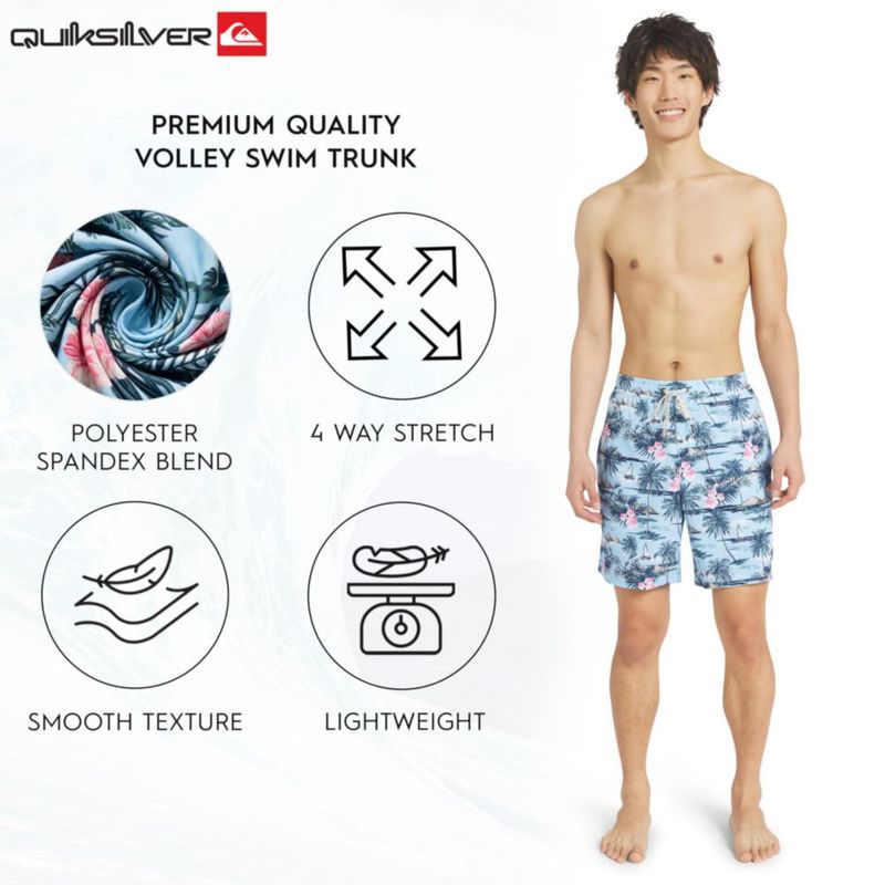 Bermudas de baño Quiksilver Grande Floral Azul Aireado