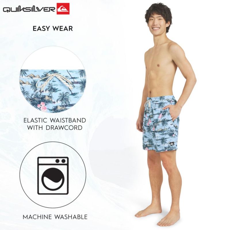 Bermudas de baño Quiksilver Grande Floral Azul Aireado